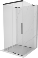 Mexen Rox-3S L trijų dalių stumdomo tipo dušo kabina 120 x 120 cm, skaidri, juoda - 8C2L-115-120-70-00-3S