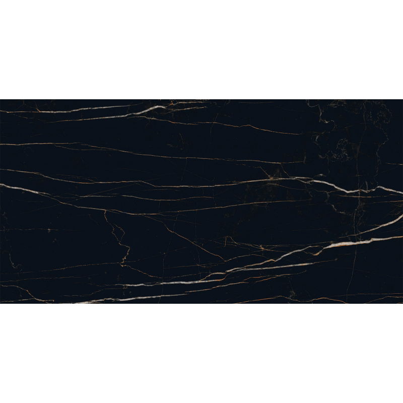 Mexen Flamingo Juodos spalvos blizgaus glazūruoto gres plytelės pavyzdys rekt. G1, grindų-sienų plytelė 120 x 60 cm,