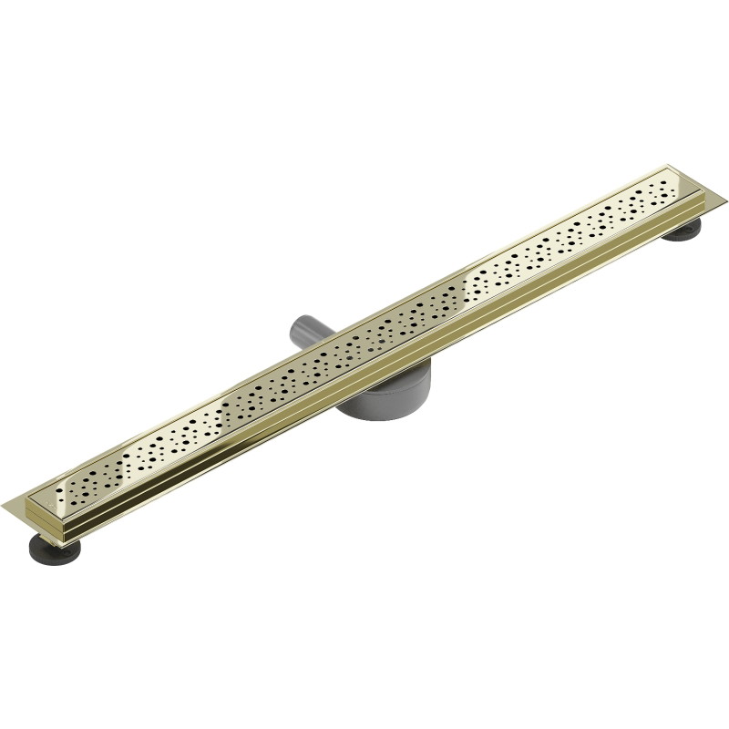 Mexen Flat 360° M12 pasukamas linijinis trapas, 80 cm, auksinis - 1521080-40