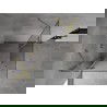 Mexen Mist H Duo atverčių dušo kabina 100 x 100 cm, skaidri, šlifuota auksinė - 8A5-100L-100P-55-00