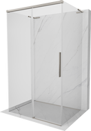 Mexen Rox-3S L 3-sieninė stumdoma dušo kabina 130 x 95 cm, skaidri, šlifuoto nikelio - 8C2L-130-095-97-00-3S