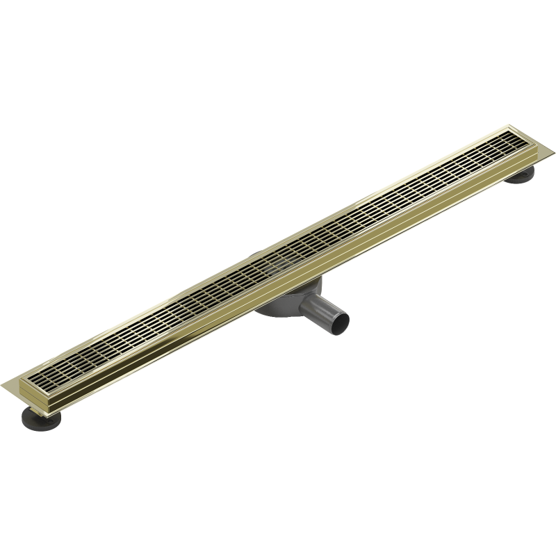 Mexen Flat 360° M33 pasukamas linijinis nutekėjimo latakas 80 cm, auksinis - 1533080-40