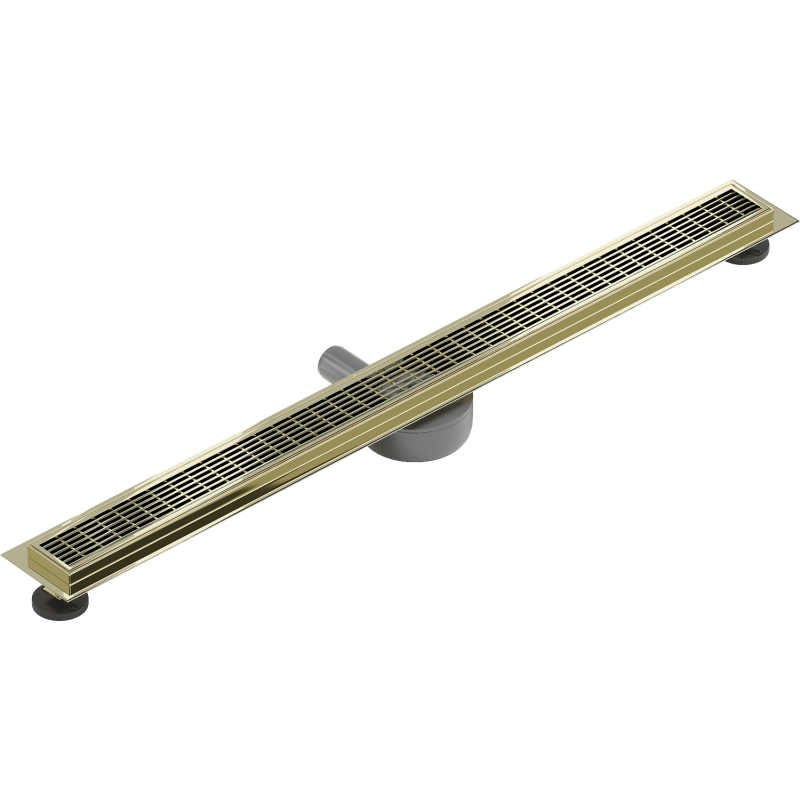 Mexen Flat 360° M33 pasukamas linijinis nutekėjimo latakas 80 cm, auksinis - 1533080-40
