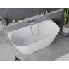 Mexen Oval Slim laisvai pastatoma vonia prie sienos 170 x 80 cm, balta, chromuota perpylimo anga - 52661708000-01