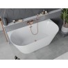 Mexen Oval Slim laisvai pastatoma prie sienos vonia 170 x 80 cm, balta, šlifuoto vario perpylimas - 52661708000-65