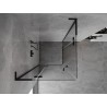 Mexen Mist-H L Duo varstoma dušo kabina 85 x 85 cm, skaidri, juoda - 8A5L-085L-085P-70-00