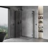 Mexen Mist-H L Duo atveriama dušo kabina 75 x 70 cm, skaidri, juoda - 8A5L-075L-070P-70-00