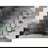 Mexen Mist-H L Duo atveriamo dušo kabina 120 x 75 cm, permatoma, juoda - 8A5L-120L-075P-70-00