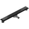 Mexen Flat 360° M12 linijinis rotacinis nutekėjimas 50 cm, Juoda - 1721050-40