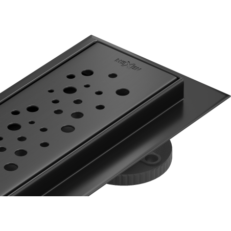 Mexen Flat 360° M12 linijinis rotacinis nutekėjimas 90 cm, Juoda - 1721090-40