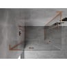 Mexen Mist-H L Duo kairė pusiau atidaroma dušo kabina 100 x 70 cm, skaidri, šlifuotas varis - 8A5L-100L-070P-65-00