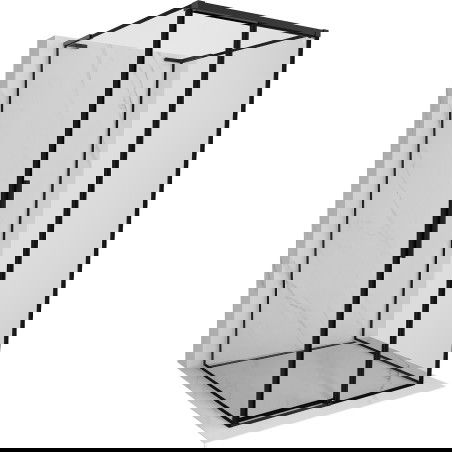 Mexen Rox-3S L dušas kabīne ar trim sienām, bīdāmās durvis labā 95 x 95 cm, melns rāmis, melns - 8C2L-095-095-70-70-3S-P