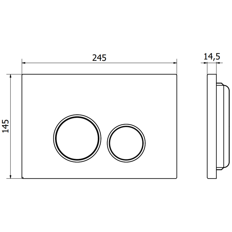 Mexen Fenix 05  nuleidimo mygtukas, juodos matinis - 600503
