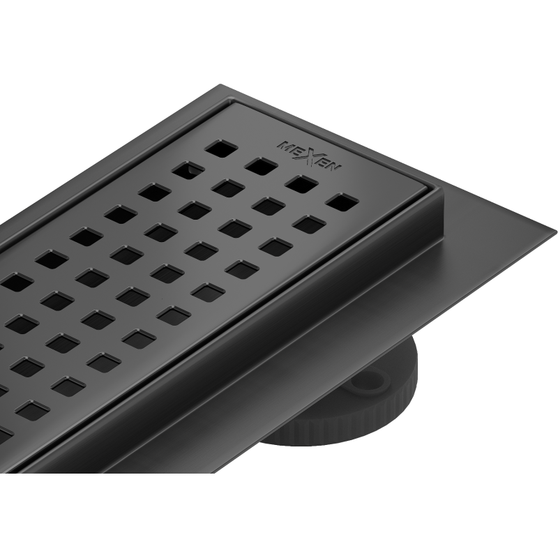 Mexen Flat 360° M08 linijinis rotacinis nutekėjimas 90 cm, Juoda - 1725090-40