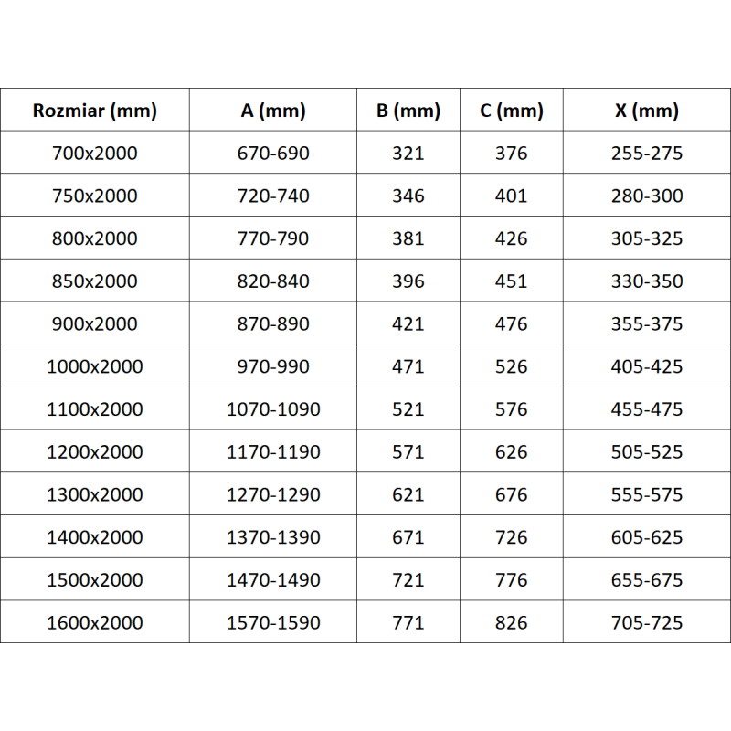 Mexen Velar stiklinė dušo sienelė Walk-in 110 x 200 cm, skaidri 8 mm, rožinis auksas - 871-110-000-03-60