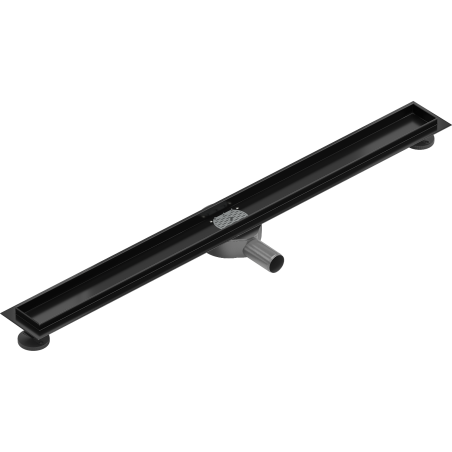 Mexen Flat 360° korpus su linijiniu vandens nutekėjimu, pasukamas 90 cm, juodas - 1740090