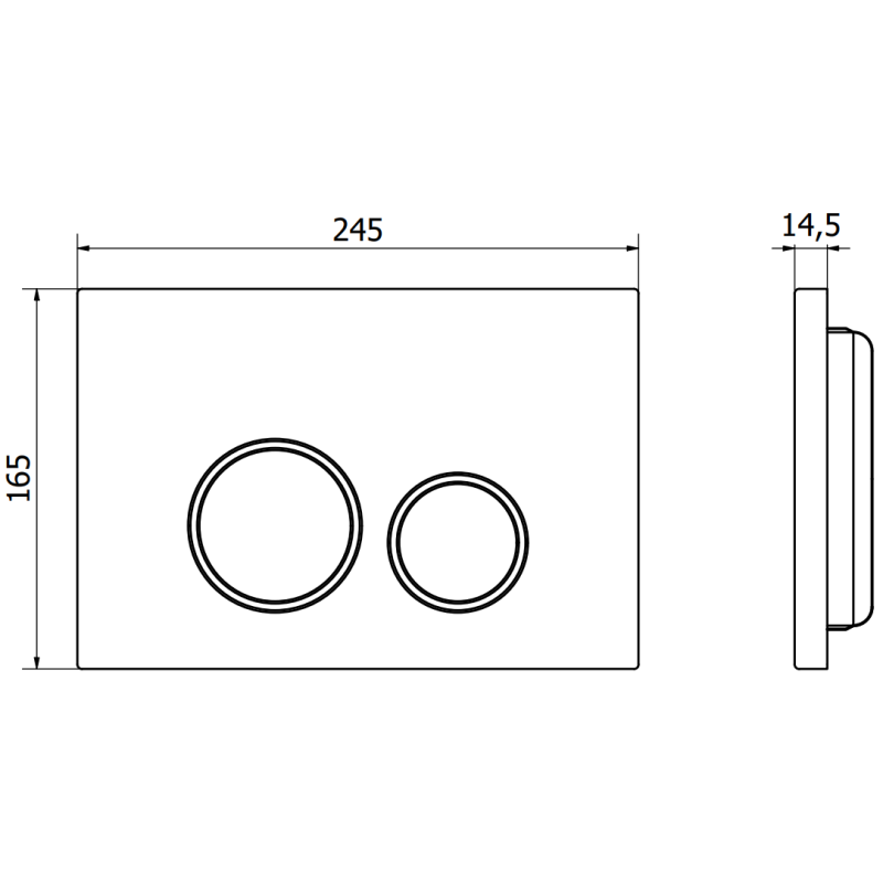 Mexen Fenix 06 nuleidimo mygtukas, juodas - 600623