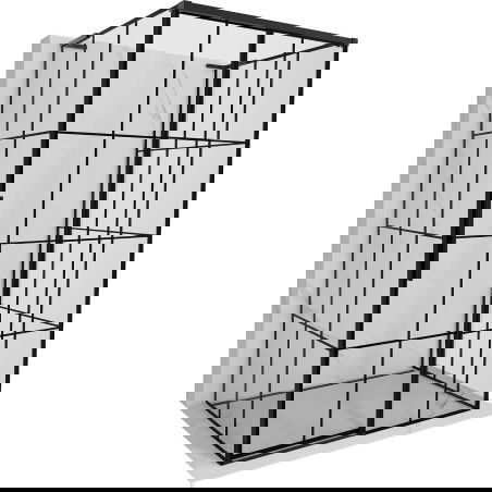 Mexen Rox-3S L dušo kabina 3-siūrė stumdomos durys dešinėje, 155 x 90 cm, juoda grotelė, juoda - 8C2L-155-090-70-77-3S-P