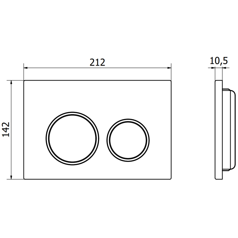 Mexen Fenix 07 XS nuleidimo mygtukas, blizgus chromas - 600701