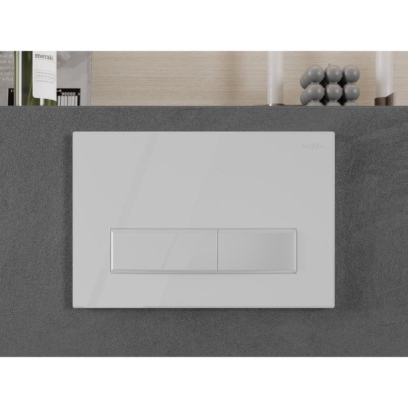 Mexen Fenix 09 nuleidimo mygtukas, blizgus baltas - 600900