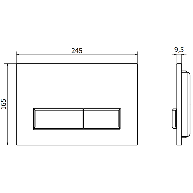Mexen Fenix 09 nuleidimo mygtukas, blizgus baltas - 600900