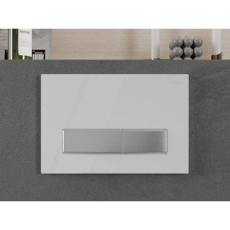 Mexen Fenix 09 nuleidimo mygtukas, baltas / blizgus chromas - 600992