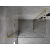 Mexen Mist-H L Duo kairysis atverčiamas dušo kabinas 100 x 80 cm, skaidrus, šlifuotas auksas - 8A5L-100L-080P-55-00