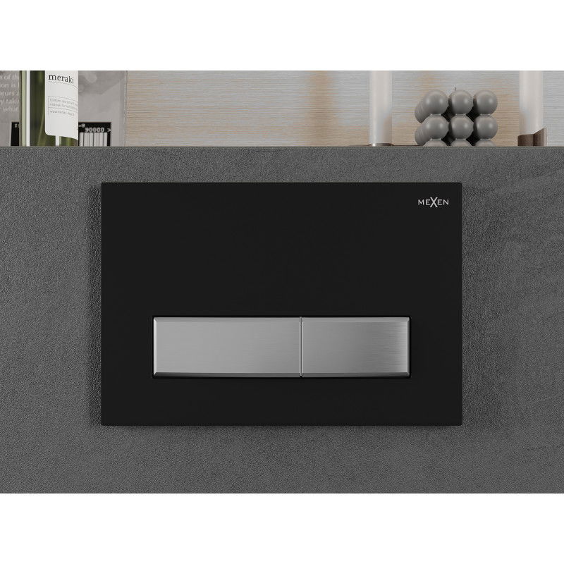 Mexen Fenix 09 nuspaudimo mygtukas, juodas/chromuotas matinis - 600997