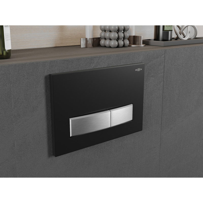 Mexen Fenix 09 nuspaudimo mygtukas, juodas/chromuotas matinis - 600997