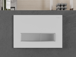 Mexen Fenix 09 nuleidimo mygtukas, baltas/matinis chromas - 600929