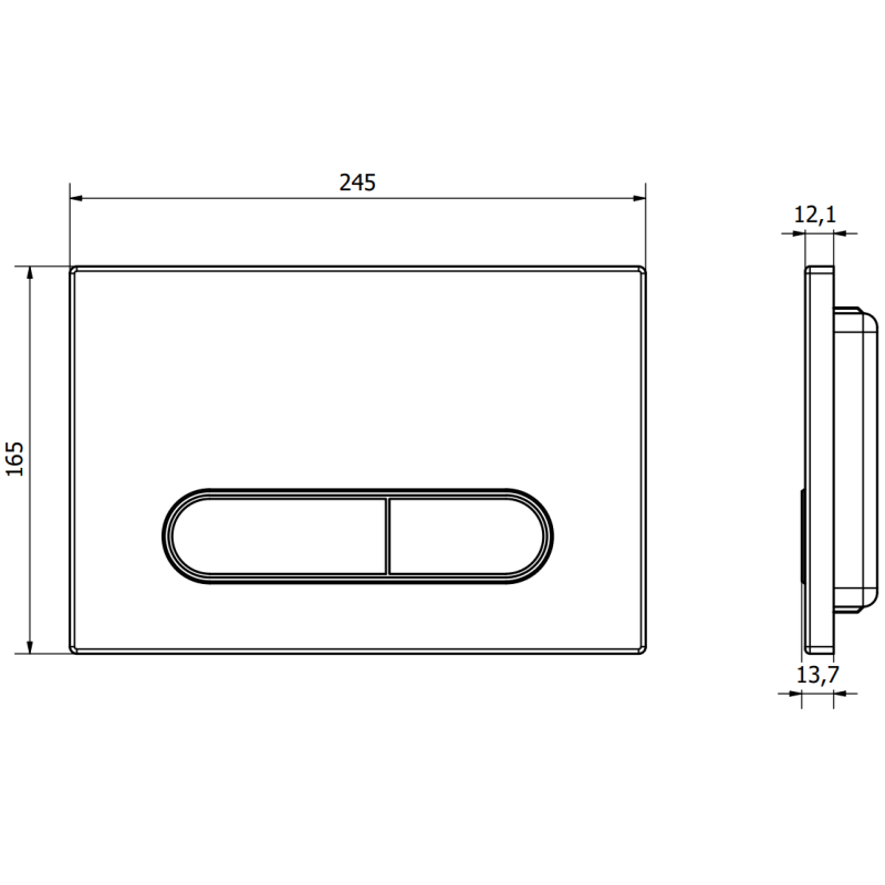 Mexen Fenix 11 nuleidimo mygtukas, blizgus baltas - 601100