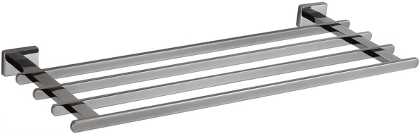 Mexen Arno rankšluosčių lentyna, juodas chromas - 7020720-73