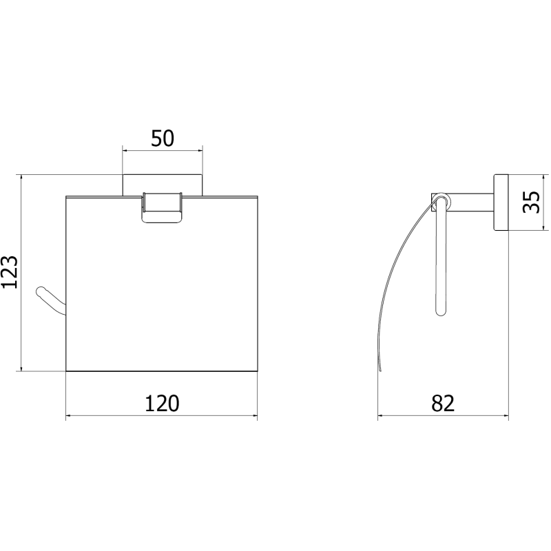 Mexen Arno tualetinio popieriaus laikiklis, auksinis - 7020733-50