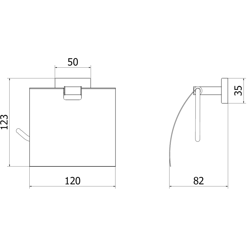 Mexen Arno tualetinio popieriaus laikiklis, baltas - 7020733-20