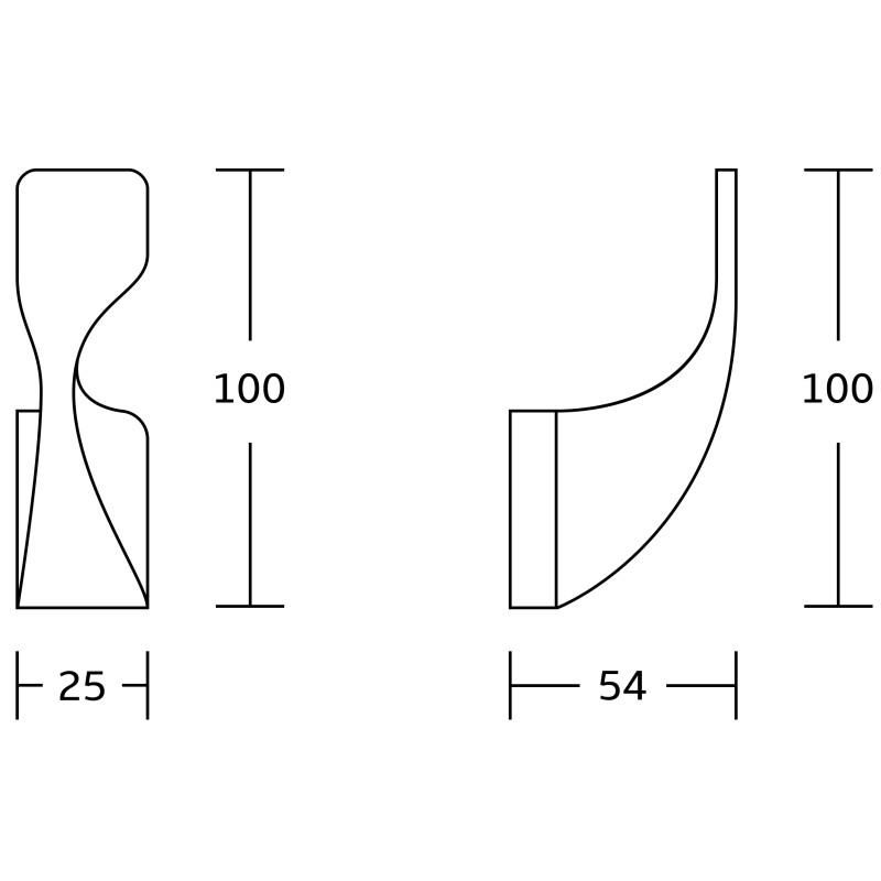 Mexen Rino rankšluosčių kabliukas, auksinis - 7027035-50