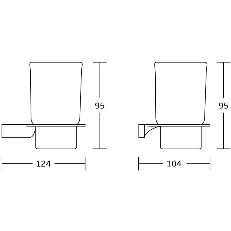 Mexen Rino dantų šepetėlių puodelis, chromas - 7027038-00
