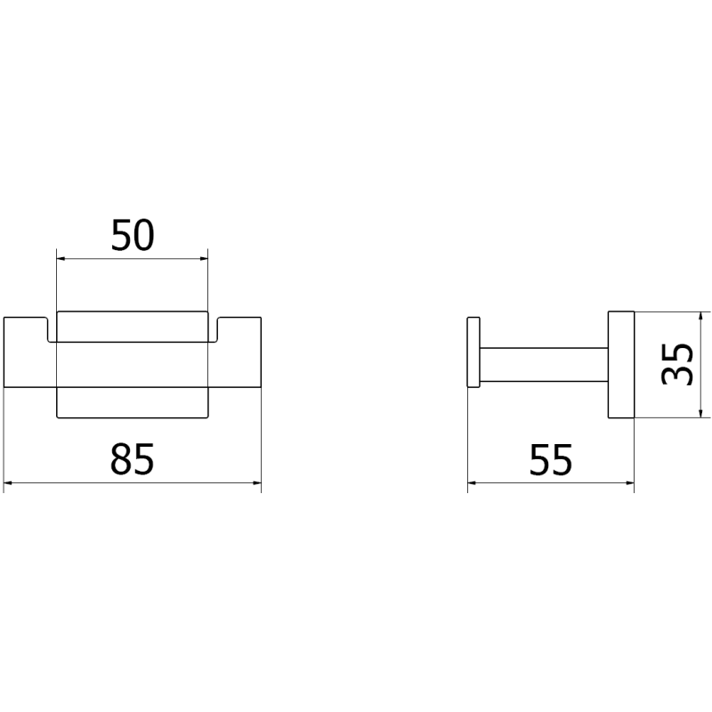 Mexen Arno dvigubas rankšluosčių kabliukas, auksinis - 7020735-50