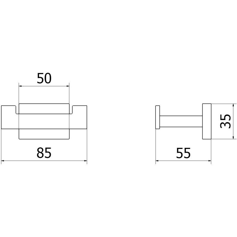 Mexen Arno dvigubas rankšluosčių kabliukas, rožinis auksas - 7020735-60