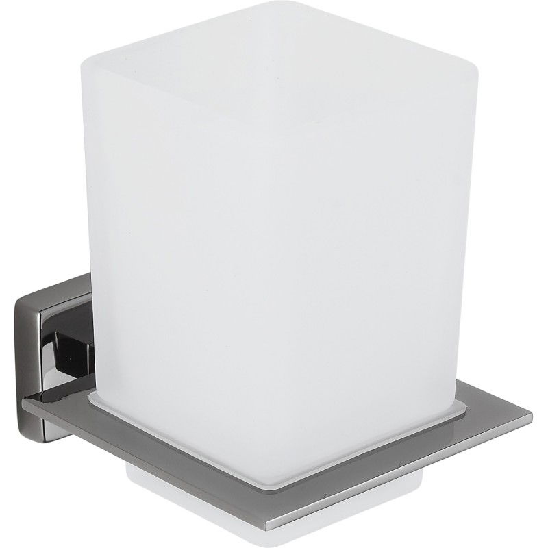 Mexen Arno puodelis dantų šepetėliams, juodas chromas - 7020738-73