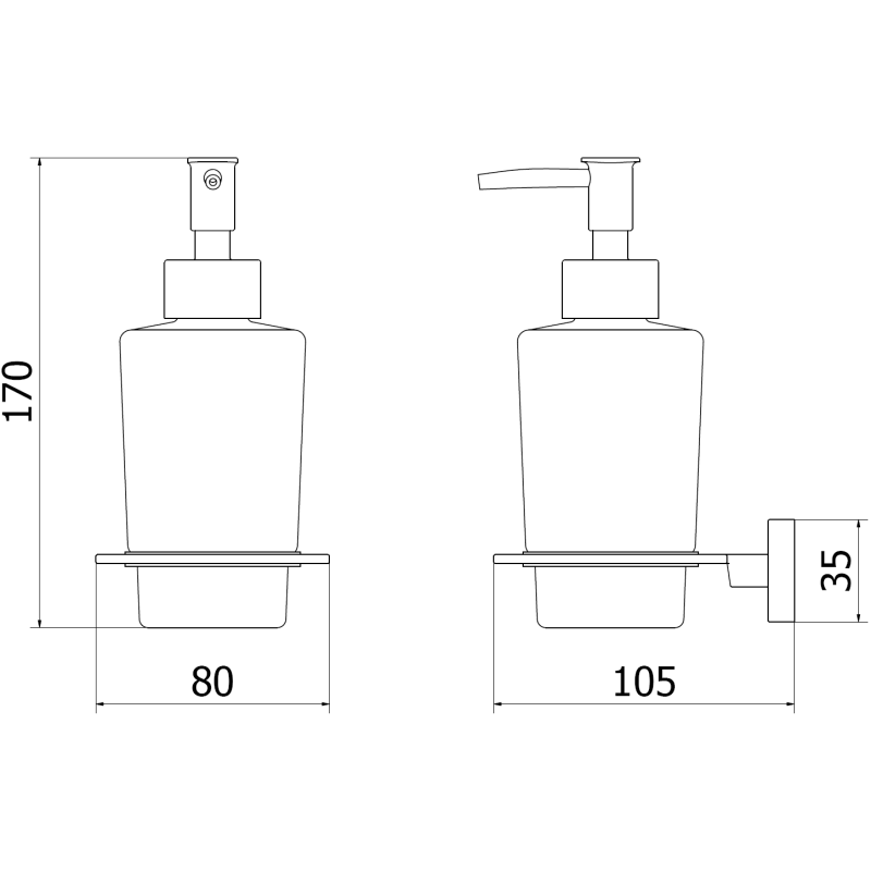 Mexen Arno muilo dozatorius, šepečiuota ginklo pilka - 70207388-66