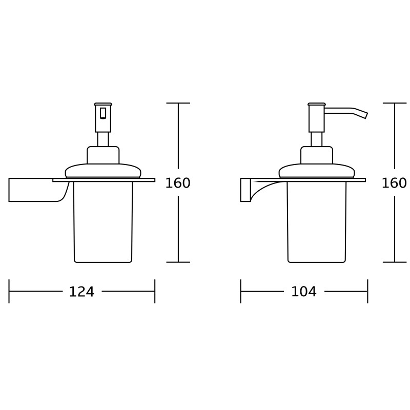 Mexen Rino muilo dozatorius, juodas - 70270388-70