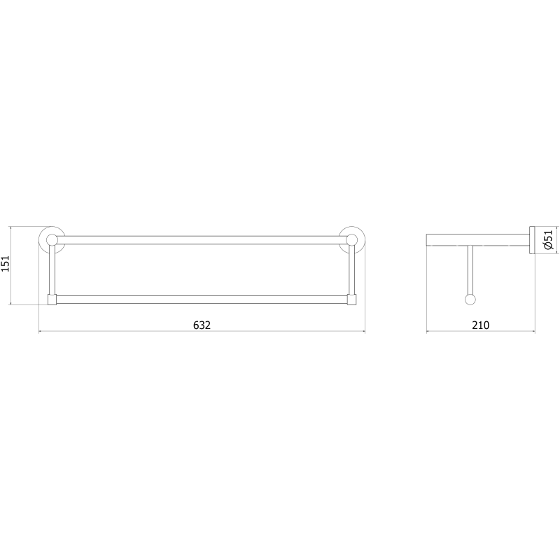 Mexen Remo rankšluosčių laikiklis, šlifuotas nikelis - 7050720-97