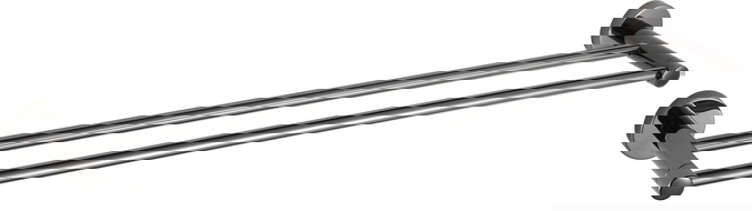 Mexen Remo dvigubas rankšluosčių laikiklis, juodas chromas - 7050725-73