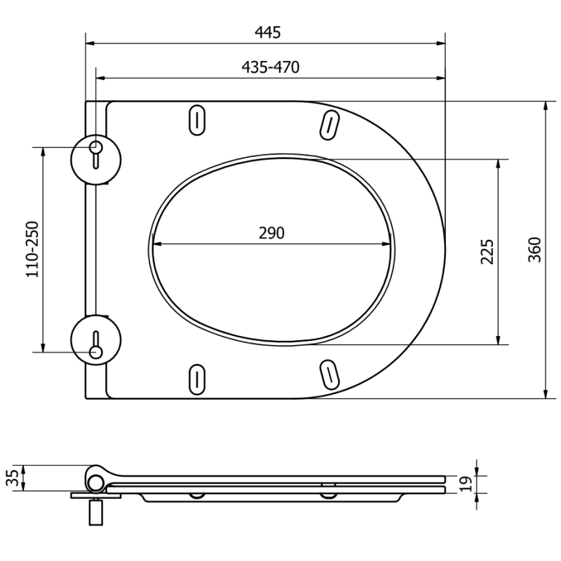 Mexen lėtai nusileidžianti padėklas slim, duroplastikas, balta blizgi - 39050100