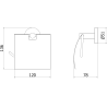 Mexen Remo tualetinio popieriaus laikiklis, juodas - 7050733-70