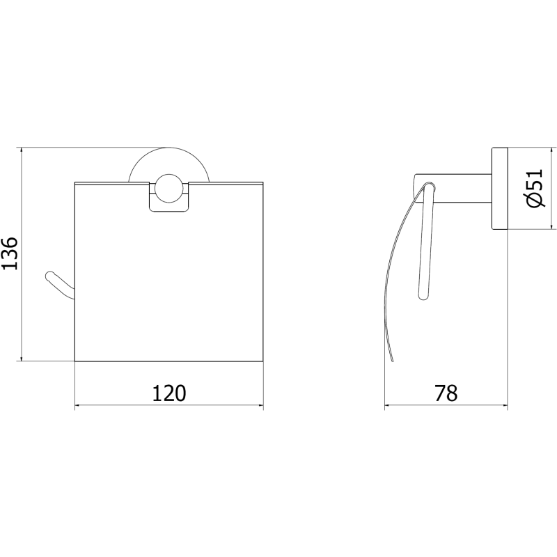 Mexen Remo tualetinio popieriaus laikiklis, rožinis auksas - 7050733-60