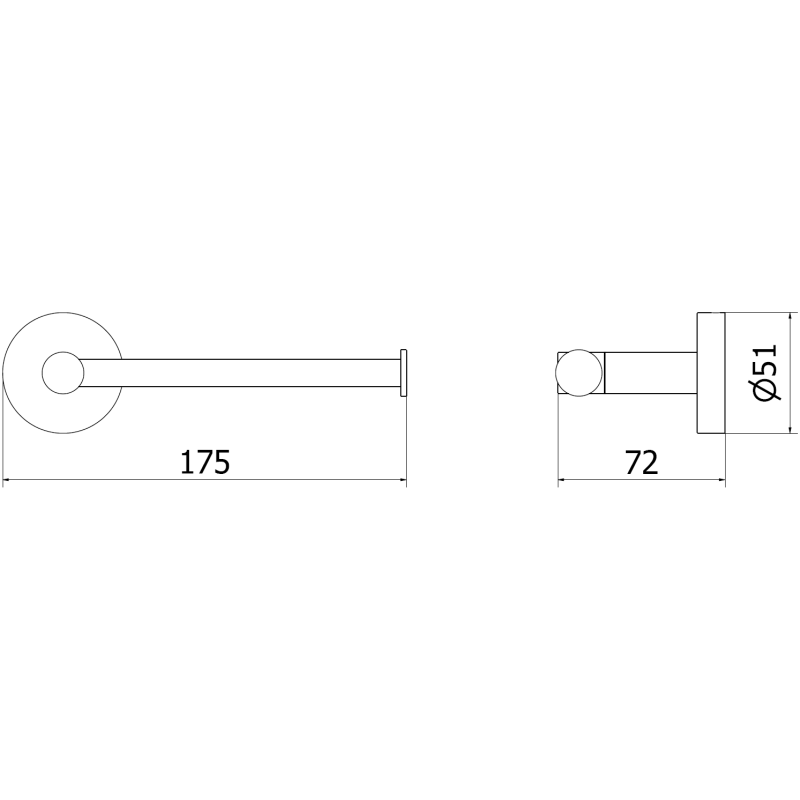 Mexen Remo tualetinio popieriaus laikiklis, chromas - 70507330-00