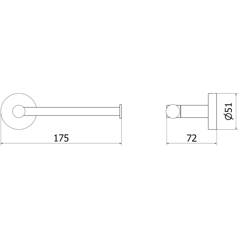 Mexen Remo tualetinio popieriaus laikiklis, auksinis - 70507330-50