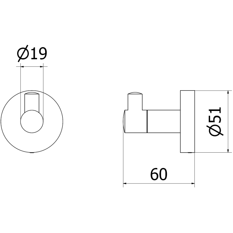 Mexen Remo rankšluosčio kabliukas, chromas - 70507351-00
