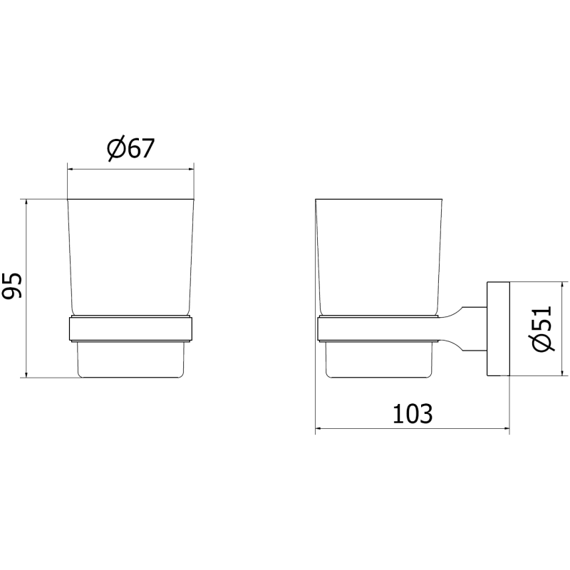 Mexen Remo puodelis dantų šepetėliams, baltas - 7050738-20